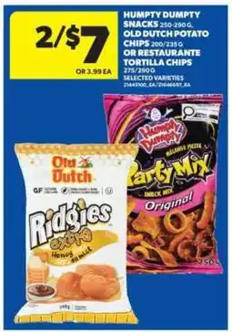 Real Canadian Superstore Humpty Dumpty Snacks, Old Dutch Potato Chips, Restaurante Tortilla Chips offer