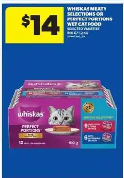 Real Canadian Superstore Whiskas Meaty Selections or Perfect Portions Wet Cat Food offer