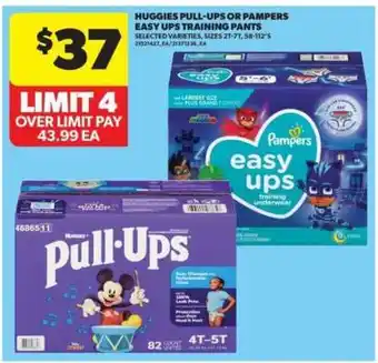 Huggies Pull-Ups or Pampers Easy Ups Training Pants