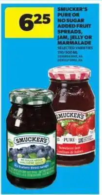 Real Canadian Superstore Smucker’s Pure or No Sugar Added Fruit Spreads offer