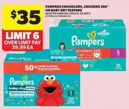 Real Canadian Superstore Pampers Swaddlers, Cruisers 360° or Baby Dry Diapers offer