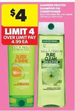 Real Canadian Superstore Garnier Fructis Shampoo or Conditioner offer