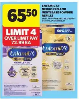 Real Canadian Superstore Enfamil A+ NeuroPro and Gentlease Powder Refills offer