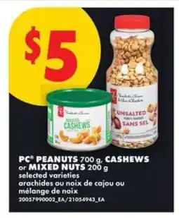 No Frills PC Peanuts, Cashews or Mixed Nuts offer