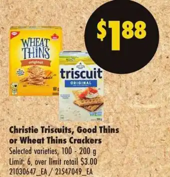 No Frills Christie Triscuits, Good Thins or Wheat Thins Crackers offer