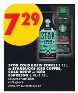No Frills SToK Cold Brew Coffee or Starbucks Iced Coffee offer