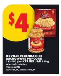 No Frills Orville Redenbacher Microwave Popcorn or Kernel Jar offer
