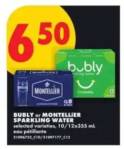 No Frills bubly or MONTELLIER Sparkling Water offer