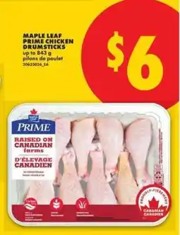 No Frills Maple Leaf Prime chicken drumsticks offer