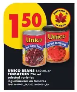 No Frills UNICO BEANS or TOMATOES offer