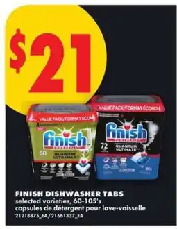 No Frills FINISH DISHWASHER TABS offer