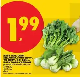 No Frills Baby Bok Choy, Shanghai Bok Choy, Yu Choy, Gai Lon, Baby Napa Cabbage offer