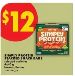 No Frills SIMPLY PROTEIN STACKED SNACK BARS offer