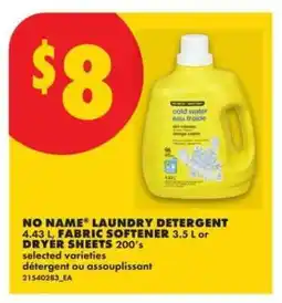 No Frills NO NAME LAUNDRY DETERGENT offer
