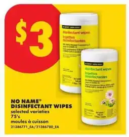 No Frills NO NAME DISINFECTANT WIPES offer