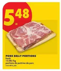 No Frills Pork Belly Portions offer