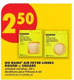 No Frills NO NAME AIR FRYER LINERS ROUND or SQUARE offer