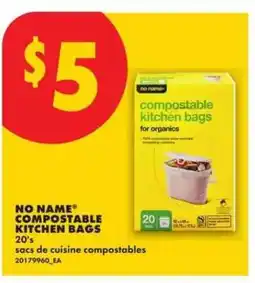 No Frills NO NAME COMPOSTABLE KITCHEN BAGS offer