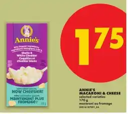 No Frills ANNIE’S MACARONI & CHEESE offer