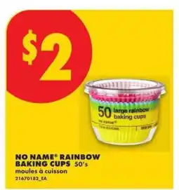 No Frills NO NAME RAINBOW BAKING CUPS offer