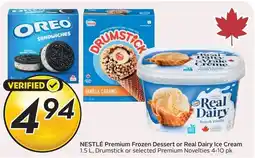 Sobeys Nestlé premium frozen dessert or real dairy ice cream offer
