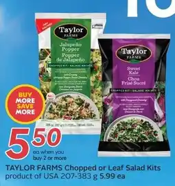 Sobeys Taylor farms chopped or leaf salad kits offer