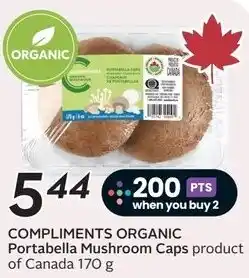 Sobeys Compliments organic portabella mushroom caps offer