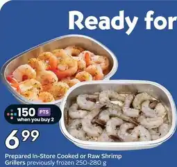 Sobeys Prepared in-store cooked or raw shrimp grillers offer