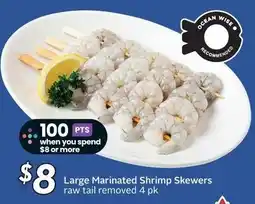 Sobeys Large Marinated Shrimp Skewers offer