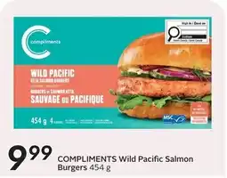 Sobeys Compliments wild pacific salmon burgers offer