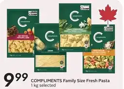 Sobeys Compliments family size fresh pasta offer
