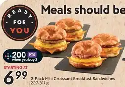 Sobeys 2-Pack Mini Croissant Breakfast Sandwiches offer
