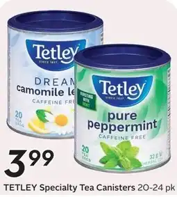 Sobeys TETLEY Specialty Tea Canisters offer