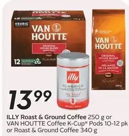 Sobeys ILLY Roast & Ground Coffee or VAN HOUTTE Coffee K-Cup Pods or Roast & Ground Coffee offer