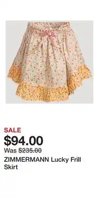 Holt Renfrew ZIMMERMANN Lucky Frill Skirt offer