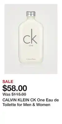Holt Renfrew CALVIN KLEIN CK One Eau de Toilette for Men & Women offer