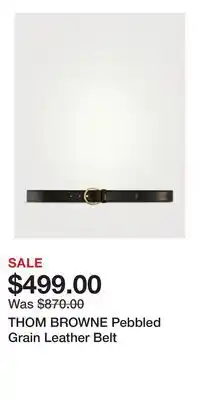 Holt Renfrew THOM BROWNE Pebbled Grain Leather Belt offer