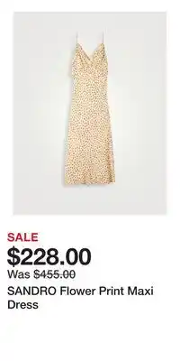 Holt Renfrew SANDRO Flower Print Maxi Dress offer