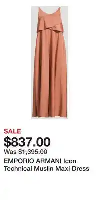 Holt Renfrew EMPORIO ARMANI Icon Technical Muslin Maxi Dress offer