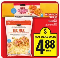 Food Basics SELECTION CHEESE, 400 G SHREDS, 320 G offer
