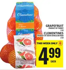 Food Basics GRAPEFRUIT, CLEMENTINES offer