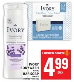 Food Basics IVORY BODYWASH 621 ML BAR SOAP 10-KG offer