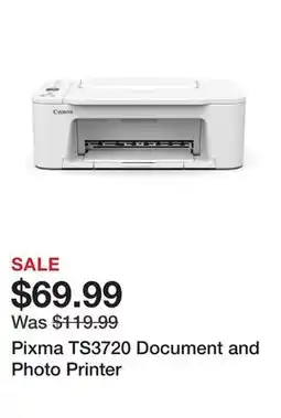 TSC Stores Pixma TS3720 Document and Photo Printer offer