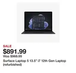 TSC Stores Surface Laptop 5 13.5 i7 12th Gen Laptop (refurbished) offer
