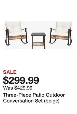 TSC Stores Three-Piece Patio Outdoor Conversation Set (beige) offer