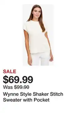 TSC Stores Wynne Style Shaker Stitch Sweater with Pocket offer