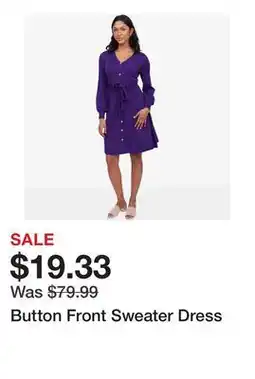 TSC Stores Button Front Sweater Dress offer
