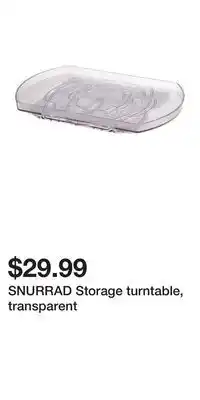 IKEA SNURRAD Storage turntable, transparent offer