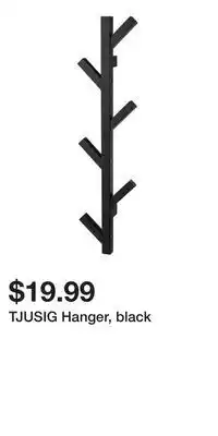 IKEA TJUSIG Hanger, black offer