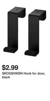 IKEA SKOGSVIKEN Hook for door, black offer